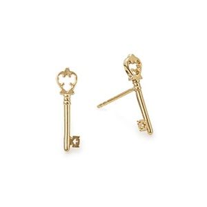 Alex + Ani Skeleton Key Earrings